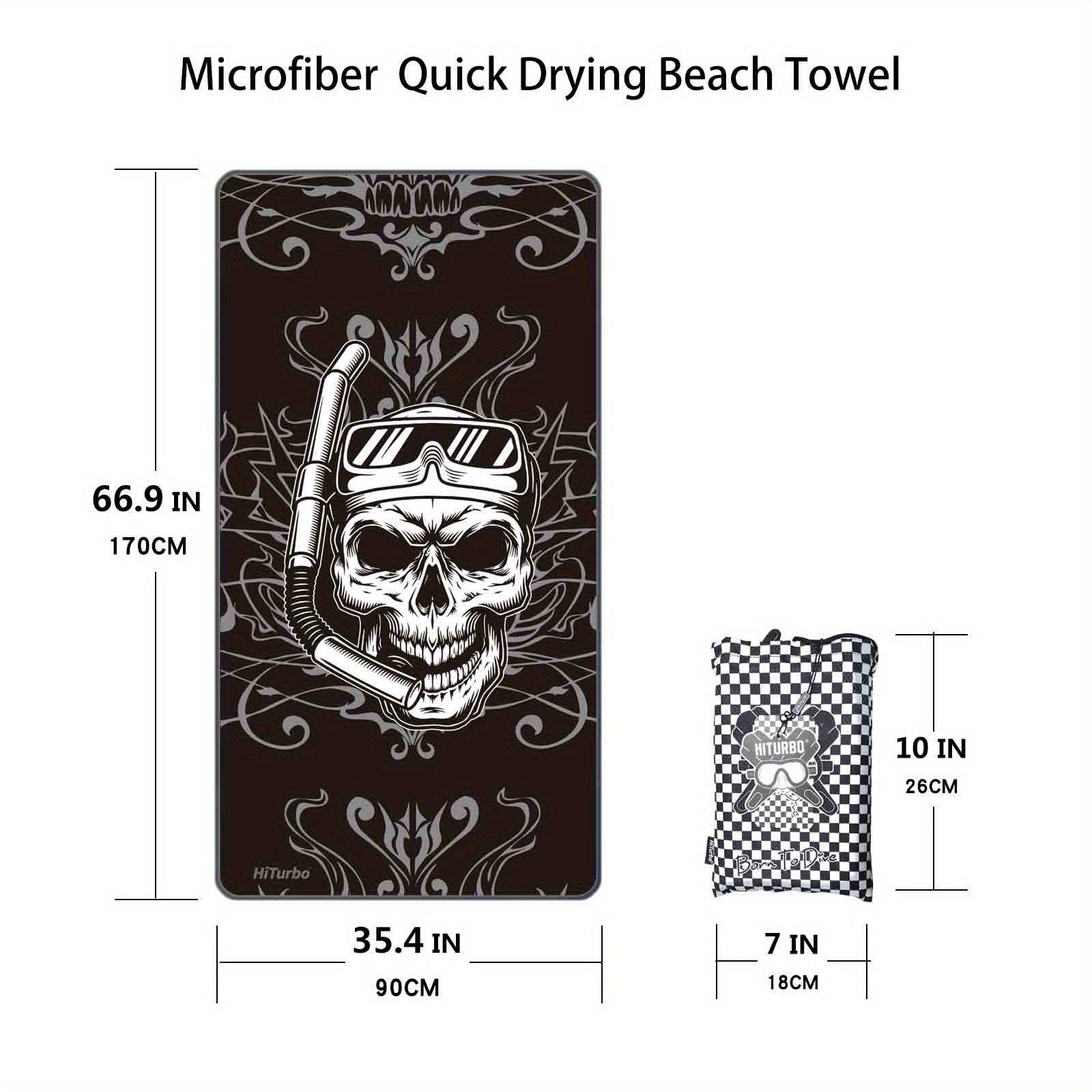 Turbo Microfiber Beach Towel Quick Drying Sand Proof Swim Towel