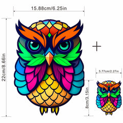 Colorful Owl Patches For Men Iron Transfer Clothes DIY Washable Patch