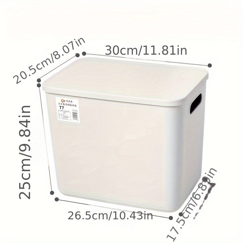 Plastic Storage Basket with Lid for Snacks and Cosmetics