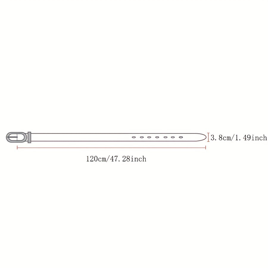 Men's Leather Belt Pin Buckle Waist Strap