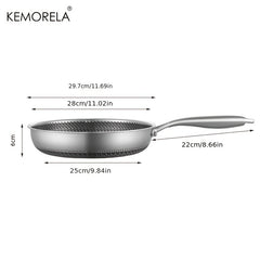 Non Stick Skillet Stainless Steel Wok Saute Pan