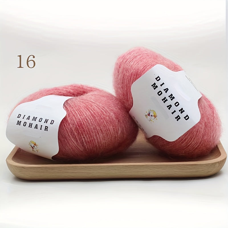 25g 100 Acrylic Mohair Yarn Soft Warm Wool Yarn for Crocheting and Knitting