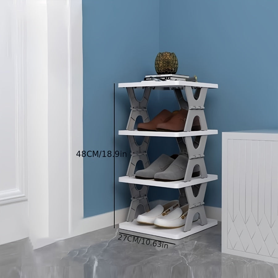 6pcs Folding Shoe Rack for Entryway Indoor Dormitory