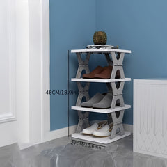 6pcs Folding Shoe Rack for Entryway Indoor Dormitory