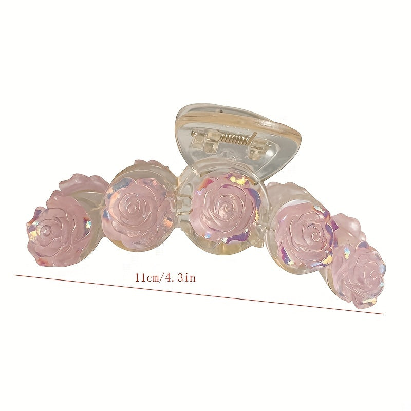 Camellia Flower Hair Claw Clips No Slip Hair Clamp for Women Girls