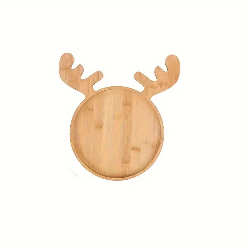 Wooden Appetizer Tray Christmas Decor Serving Tray Plate Snack Dessert
