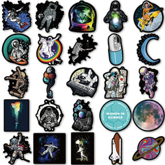 50pcs Astronauts Explore Outer Space Doodle Stickers for DIY Creative Toys