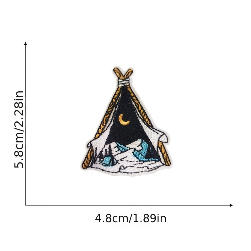 15pcs Iron On Embroidered Patches for DIY Crafts Projects