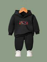 2pcs Letters Print Outfits Girls Hoodies Jogger Pants Set For Girls