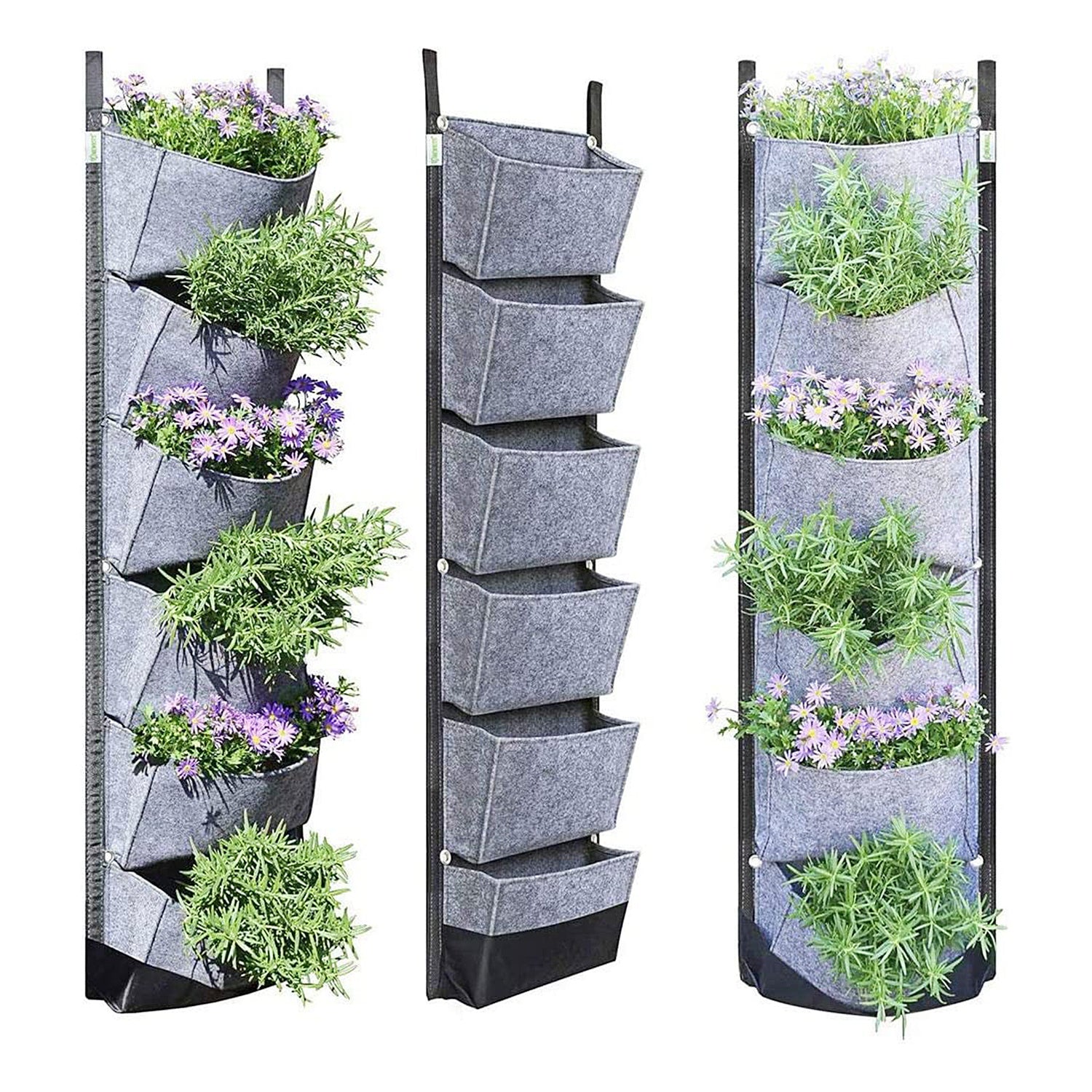 1pc Hanging Vertical Garden Wall Planter with 6 Pockets