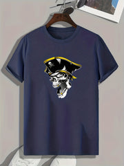 Skull Print Men's Graphic T-shirt Casual Comfy Tees For Summer