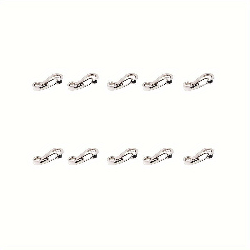 10pcs Metal Keychain Key Ring Mini Spring Hanging Buckle Key Chain Pendant