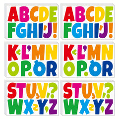 Vinyl Alphabet Stickers Set of 3 Sheets 3 Inch Chunky Font Reusable Decals