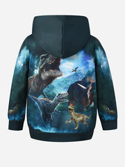 Dinosaur 3D Print Boys Hooded Sweatshirt