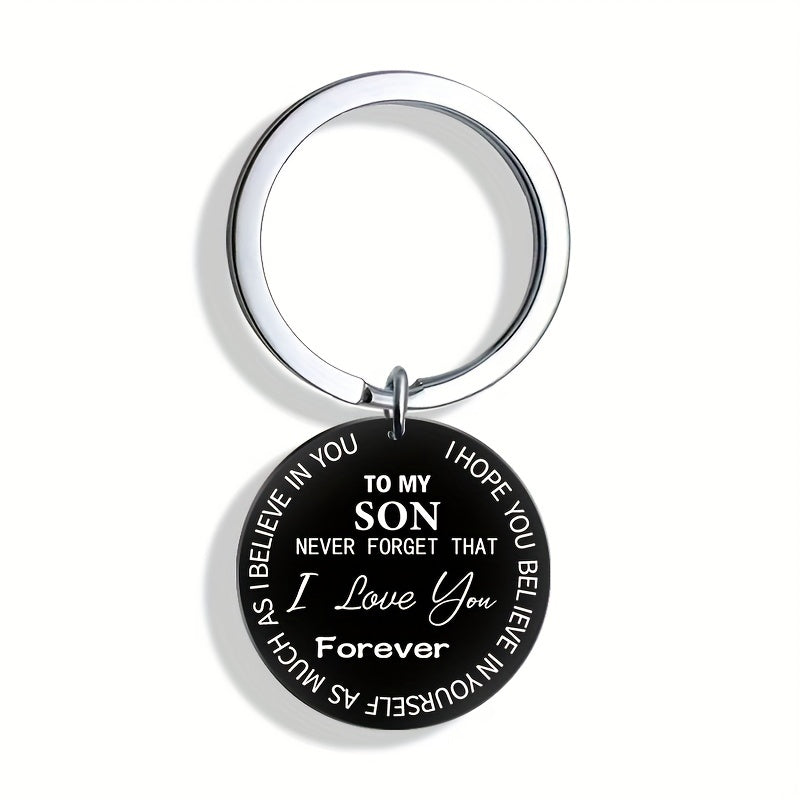 To My Son Never Forget I Love You Forever Acrylic Key Chain For Men