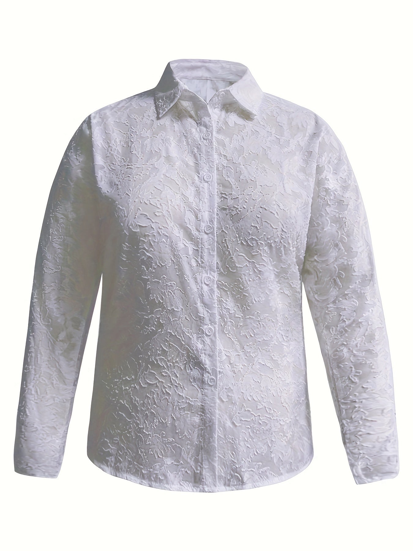  Embroidered Button Up Blouse