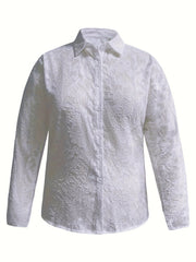  Embroidered Button Up Blouse