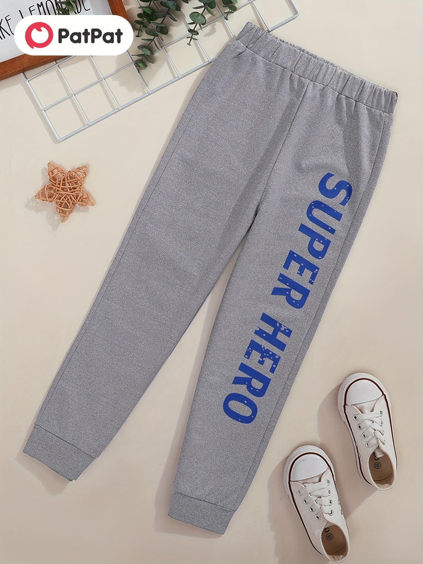 HERO Letter Print Boys Sweatpants Active Jogger Sports Pants