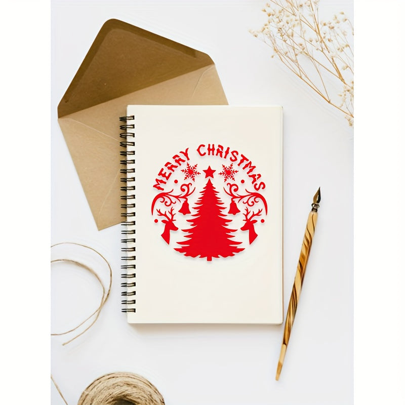 Reusable Christmas Tree Deer Drawing Template DIY Decoration