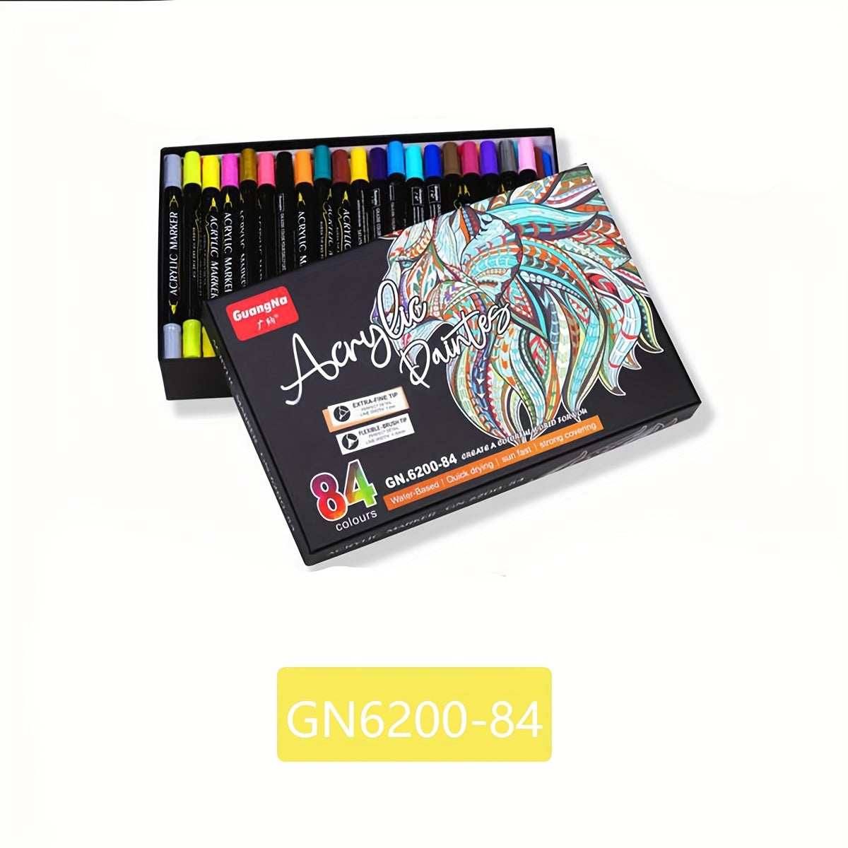 6200 Double Headed Marker Pen Non Transparent Soft Brush Art Paint DIY
