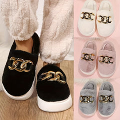 Plush Fluffy Slippers Warm Fuzzy Shoes Indoor Bedroom