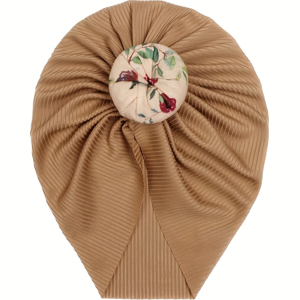 Threaded Ball Head Printed Halogen Gate Baby Headscarf