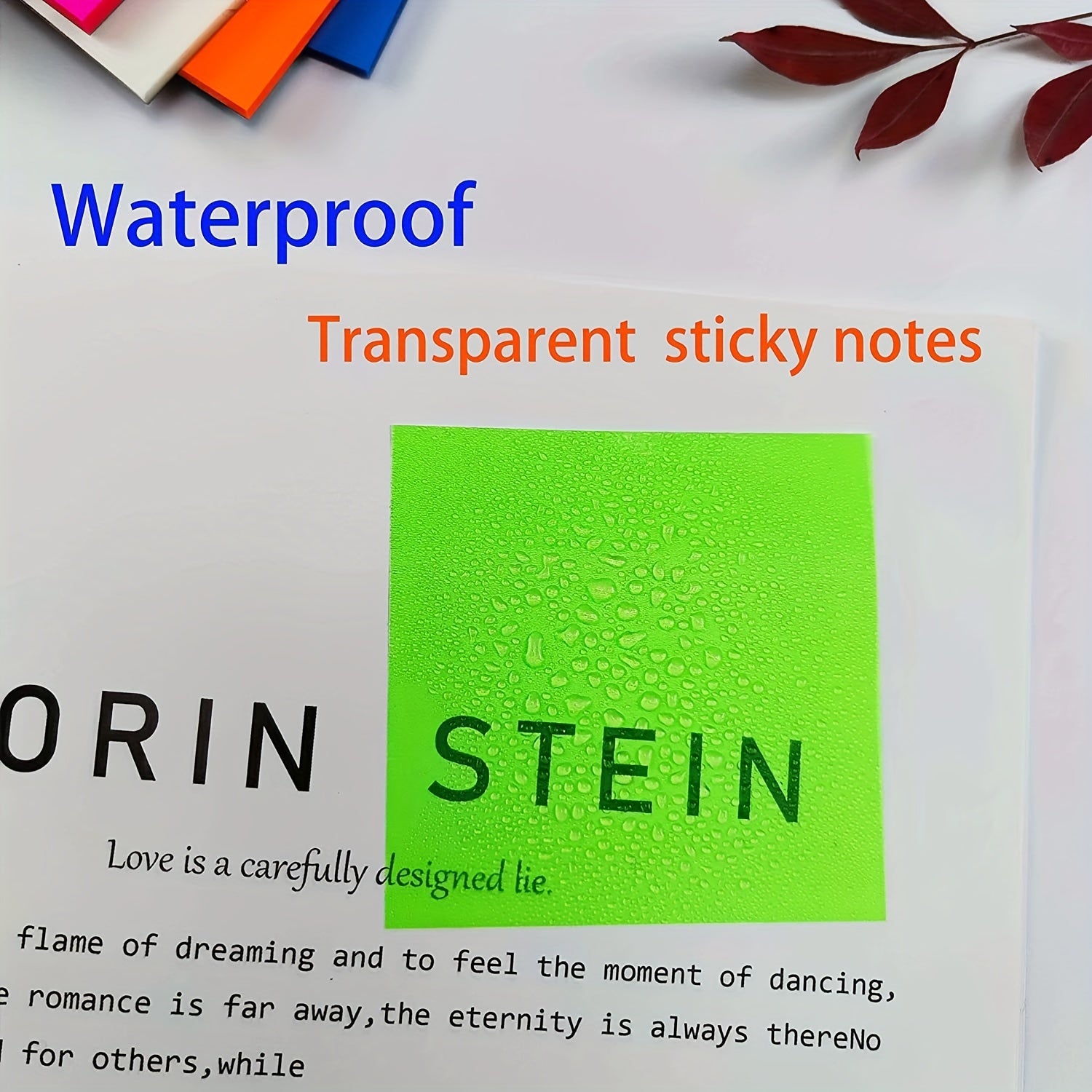 Transparent Sticky Notes Waterproof Memo Paper Size 7 Combination Pack