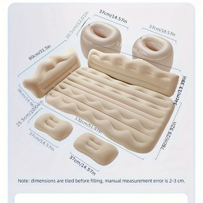Inflatable Bed Pillow Air Cushion Bed For Car Travel & Camping