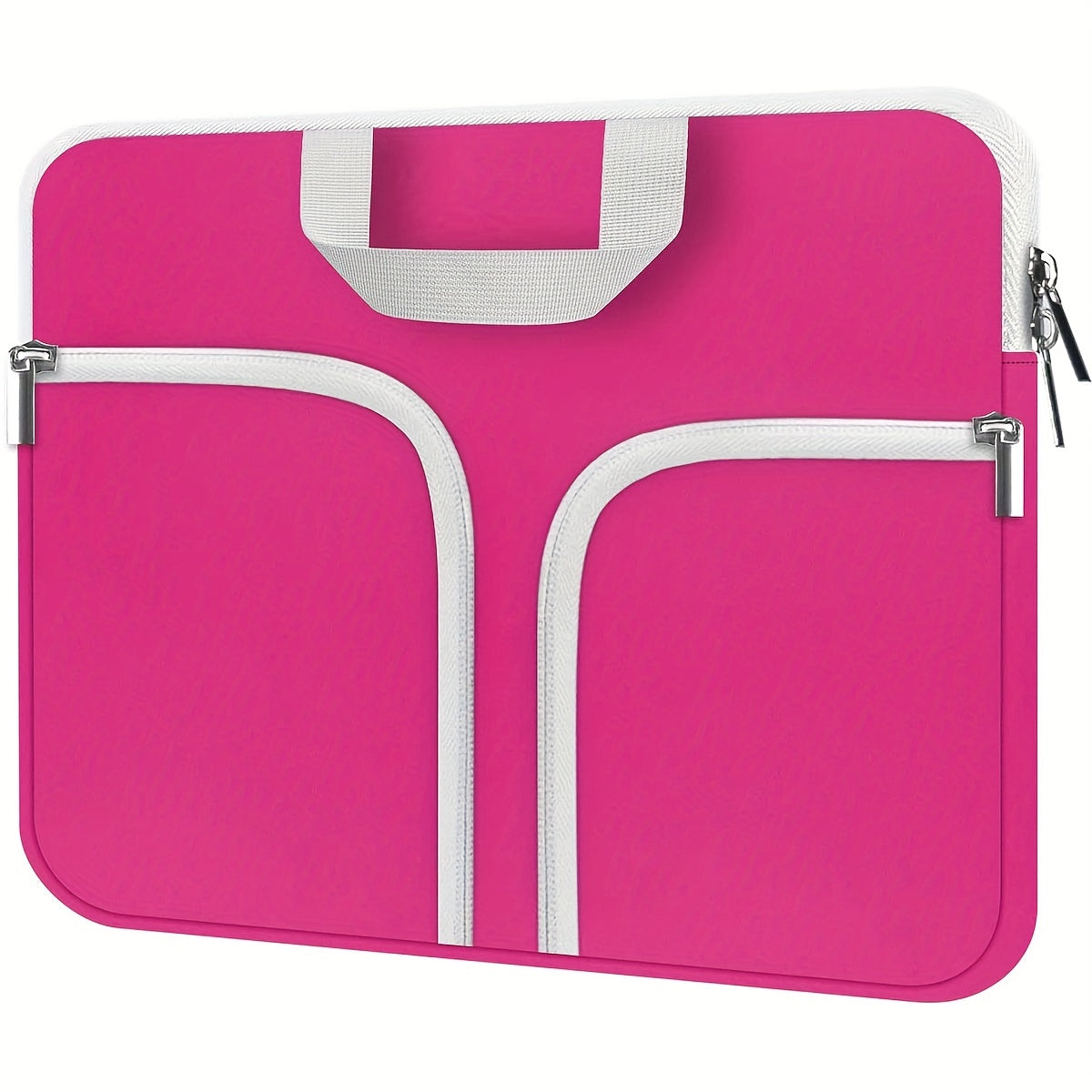 Solid Laptop Bag with Zipper Case Document File Holder Lightweight Briefcase