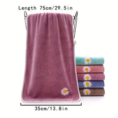 3pcs Quick Drying Towel Embroidered Pattern