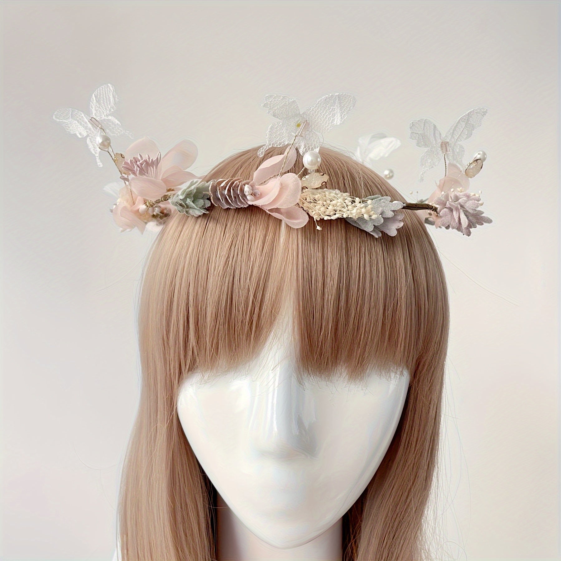 Romantic Bridal Veil with Double Layer Tulle & Butterfly Accents