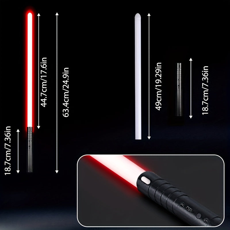 24 9 inch RGB Dueling Sword USB Rechargeable 15 FX 3 Sound Modes