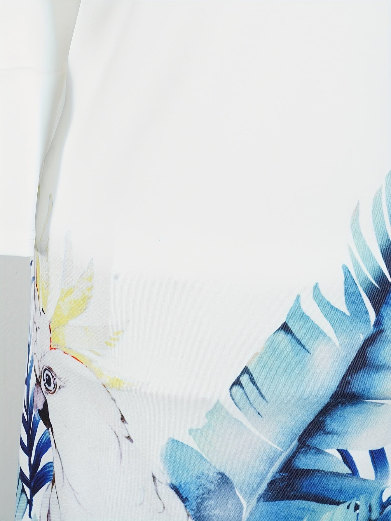  Bird & Leaf Print Maxi Dress