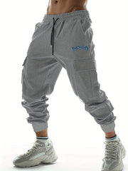 Timberwolves Letter Print Cargo Pants Men's Joggers Spring Fall Outdoor