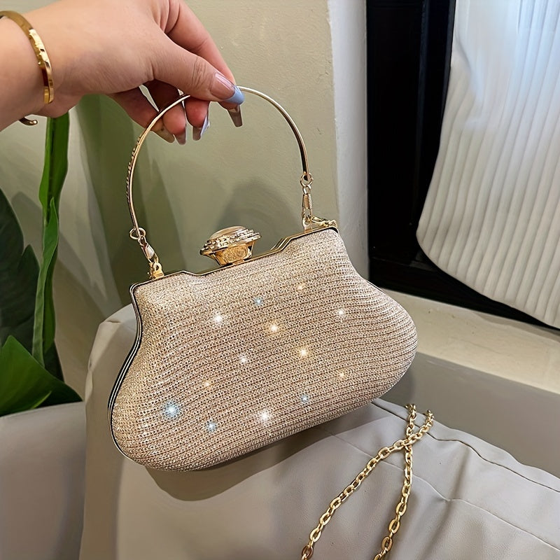 Rhinestone Evening Clutch Bag Formal Banquet Handbag Glitter