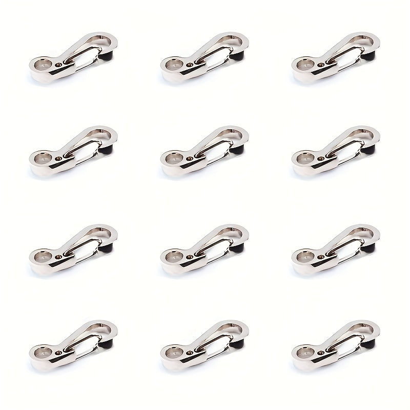 10pcs Metal Keychain Key Ring Mini Spring Hanging Buckle Key Chain Pendant