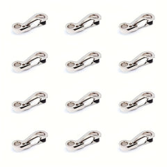 10pcs Metal Keychain Key Ring Mini Spring Hanging Buckle Key Chain Pendant