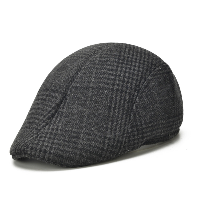 Vintage Woolen Beret Hat for Autumn Winter Fashion