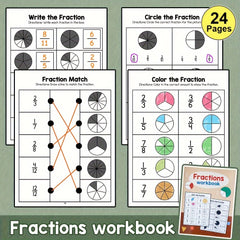 LACHILLY Math Workbooks: Fractions Learning Fun