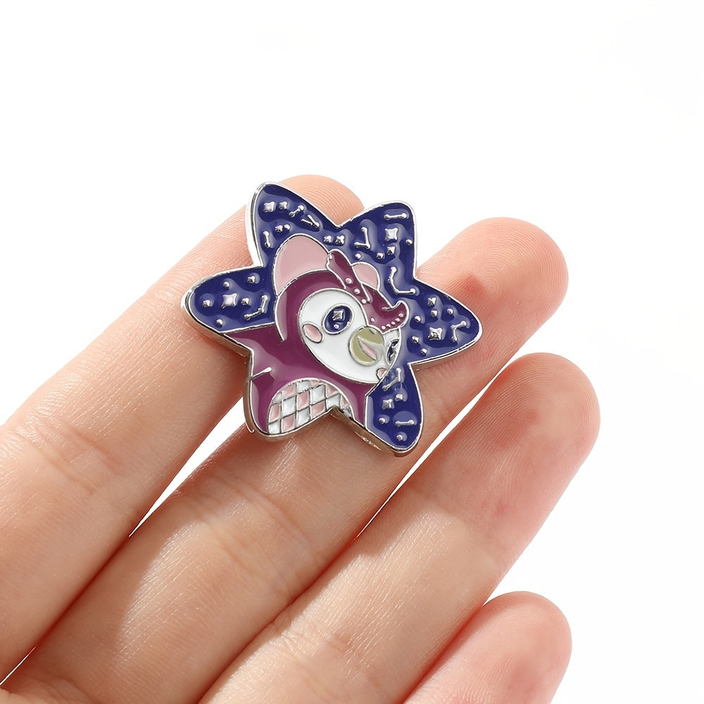 Cartoon Crane Jumper Brooch for Men