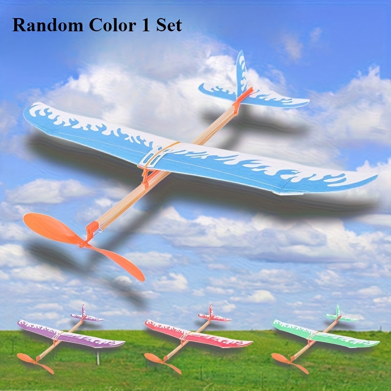 DIY Rubber Band Power Glider Toy for Teaching and Puzzle