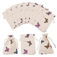 50pcs Polycotton Polyester Cotton Drawstring Bags Gift Bags Jewelry Pouches