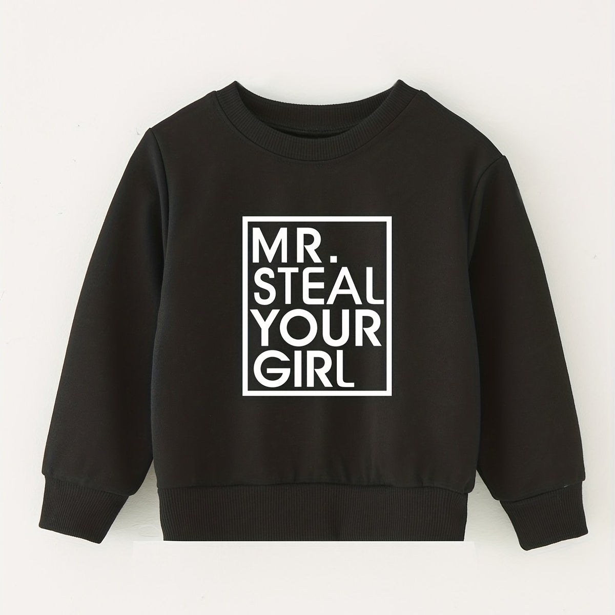 Alphabet Graphic Kids Sweatshirt Casual Baby's Pullover