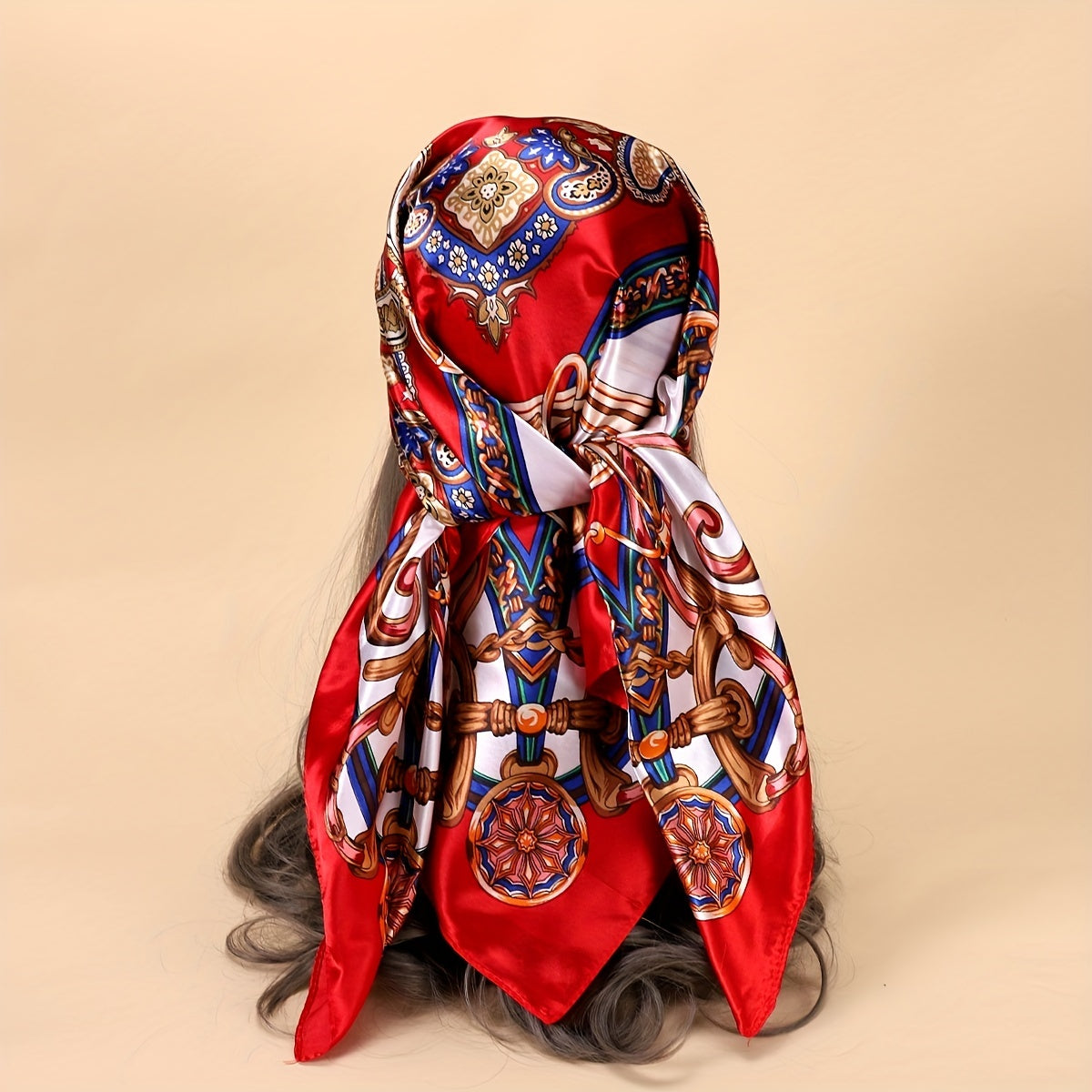 Paisley Print Bandana Square Scarf Large Shawl Women Head Wrap