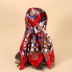 Paisley Print Bandana Square Scarf Large Shawl Women Head Wrap