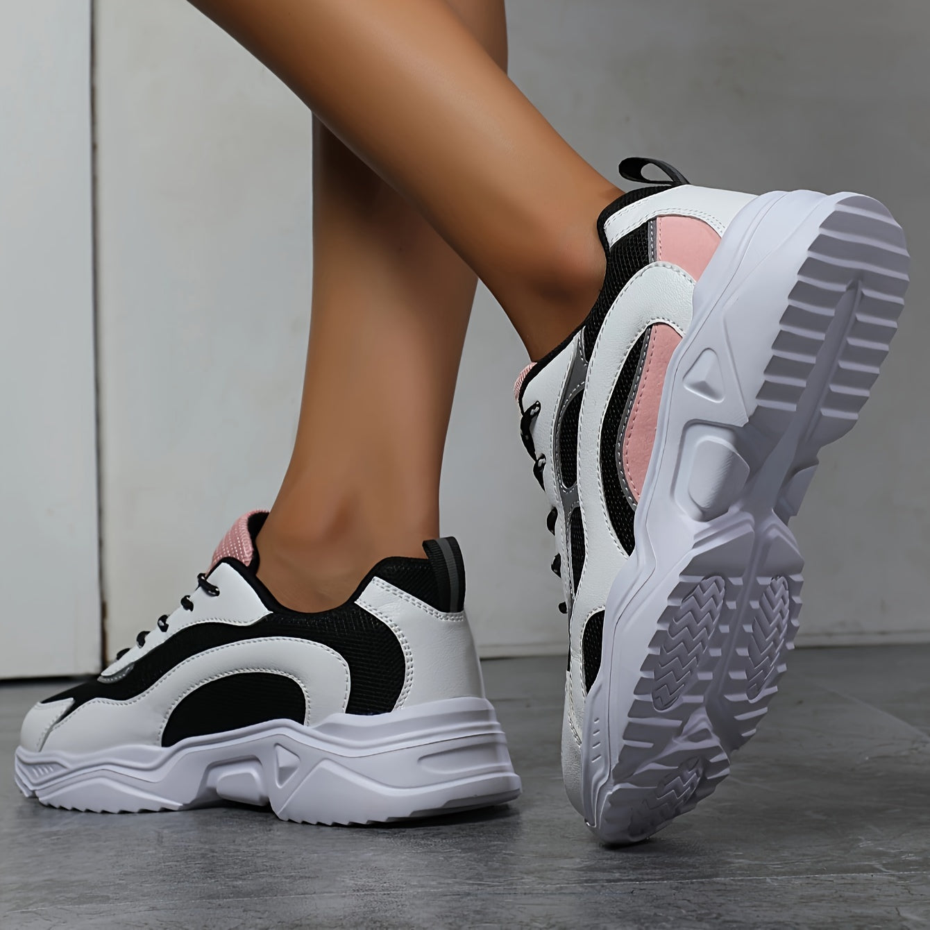 Thick Sole Chunky Sneakers Mesh Running Shoes