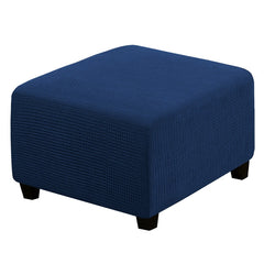 1pc Ottoman Elastic All-inclusive Stool Cover Chair Cover Square Ottoman Covers