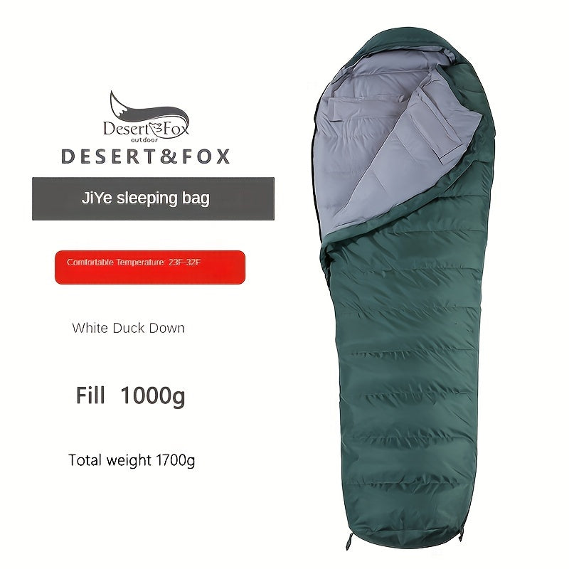 Duck Sleeping Bag for Autumn and Winter, Men and Women, Cold Resistant