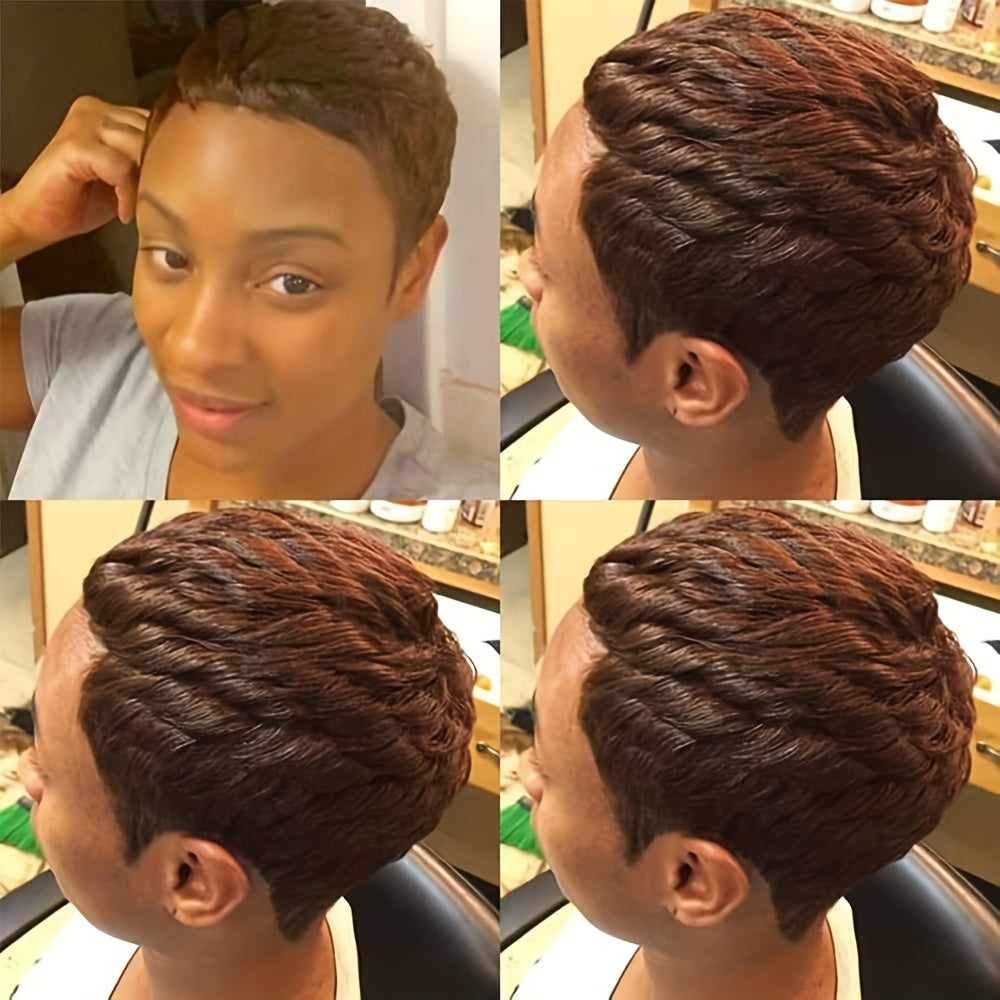 Short Curly Pixie Wig Natural Fluffy Wig for Daily Party Halloween