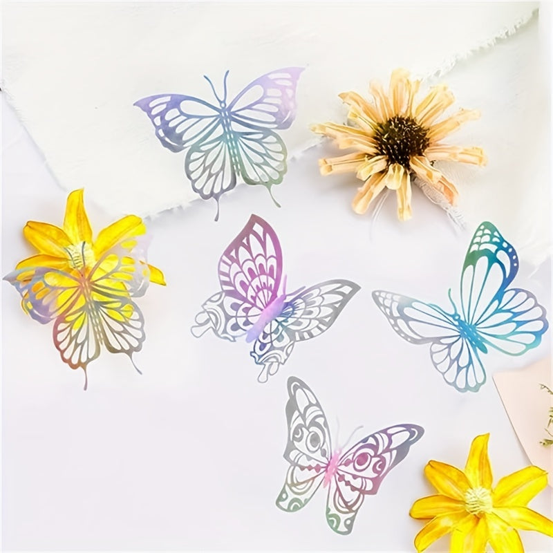 72pcs 3D Butterfly Wall Stickers Bedroom Classroom Wedding Decor
